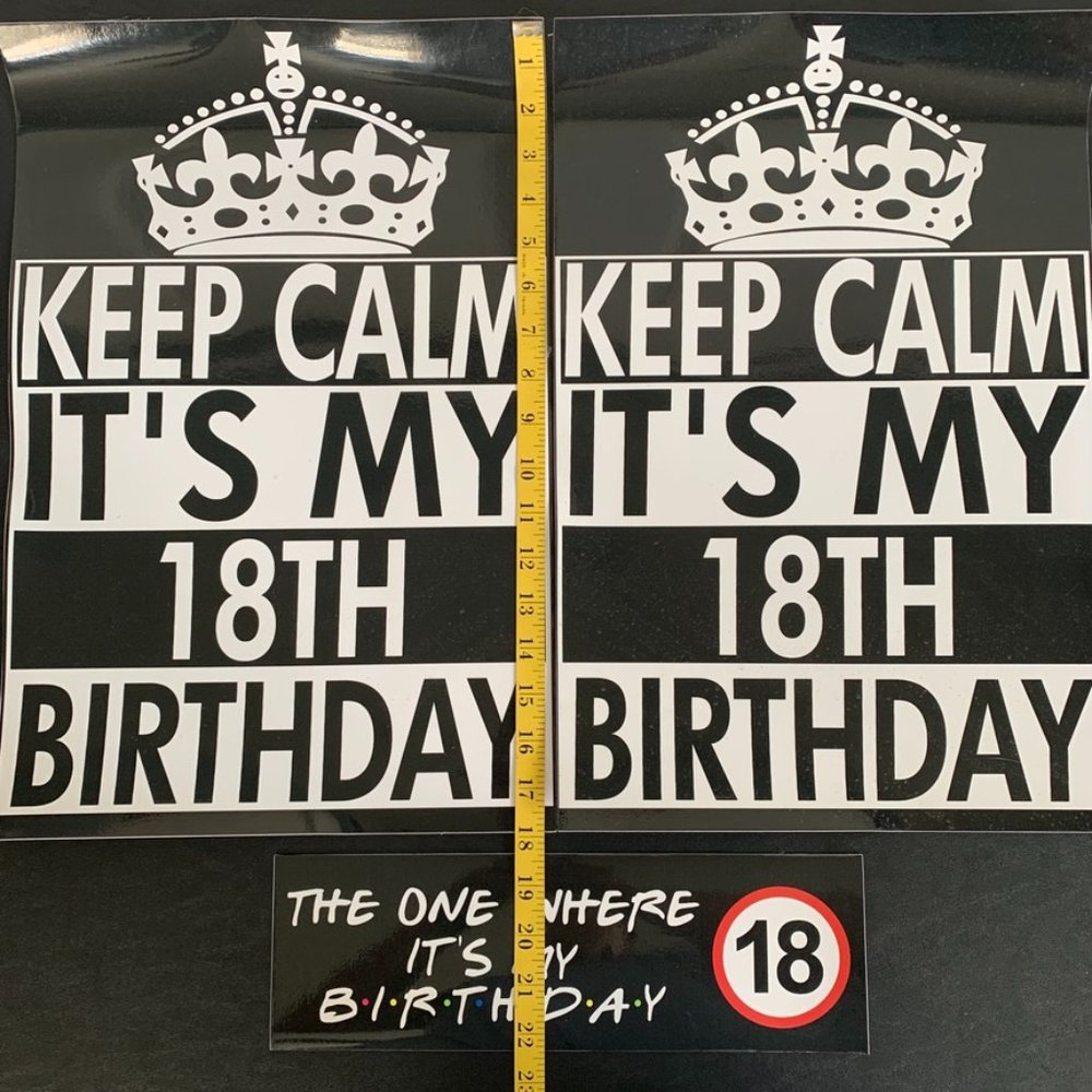 Magnetic Birthday Signs For Car 18 18th - Picture 2 of 3